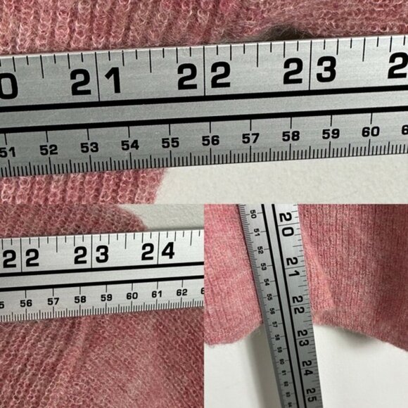 Sezane Gaspard Reversible Sweater Size Small Rosewood Pink Cardigan Knit Mohair - Picture 11 of 13